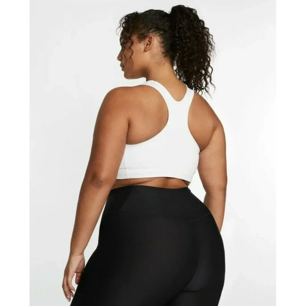 1X PLUS SIZE WOMEN'S Nike Sport Bra / TOP BQ0973-100 BLACK WHITE SPORTSWEAR
